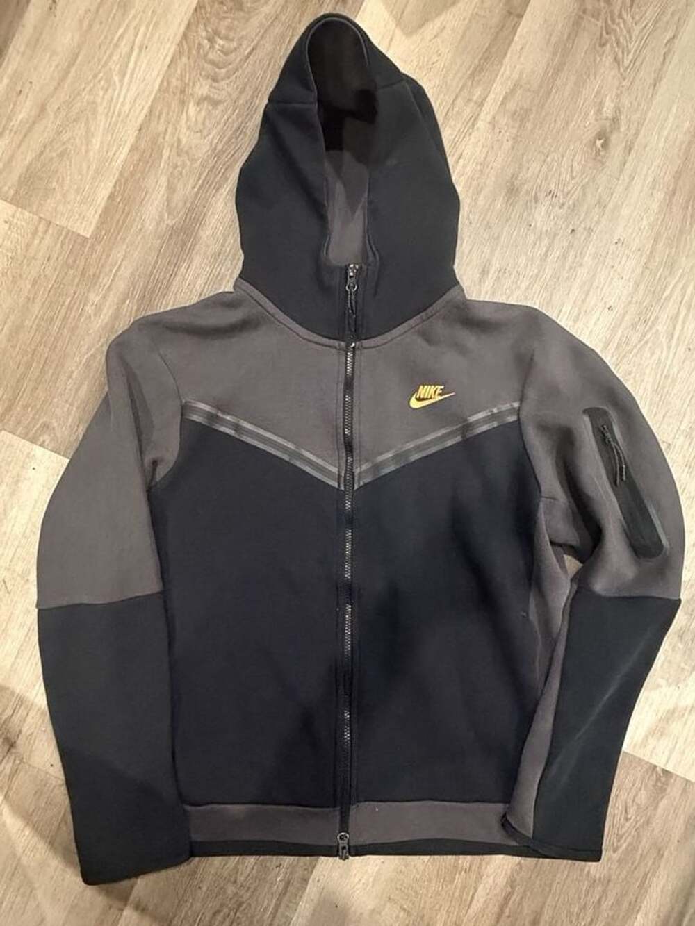 Nike Tech Fleece Full Zip Hoodie Size L Charcoal Gray Black